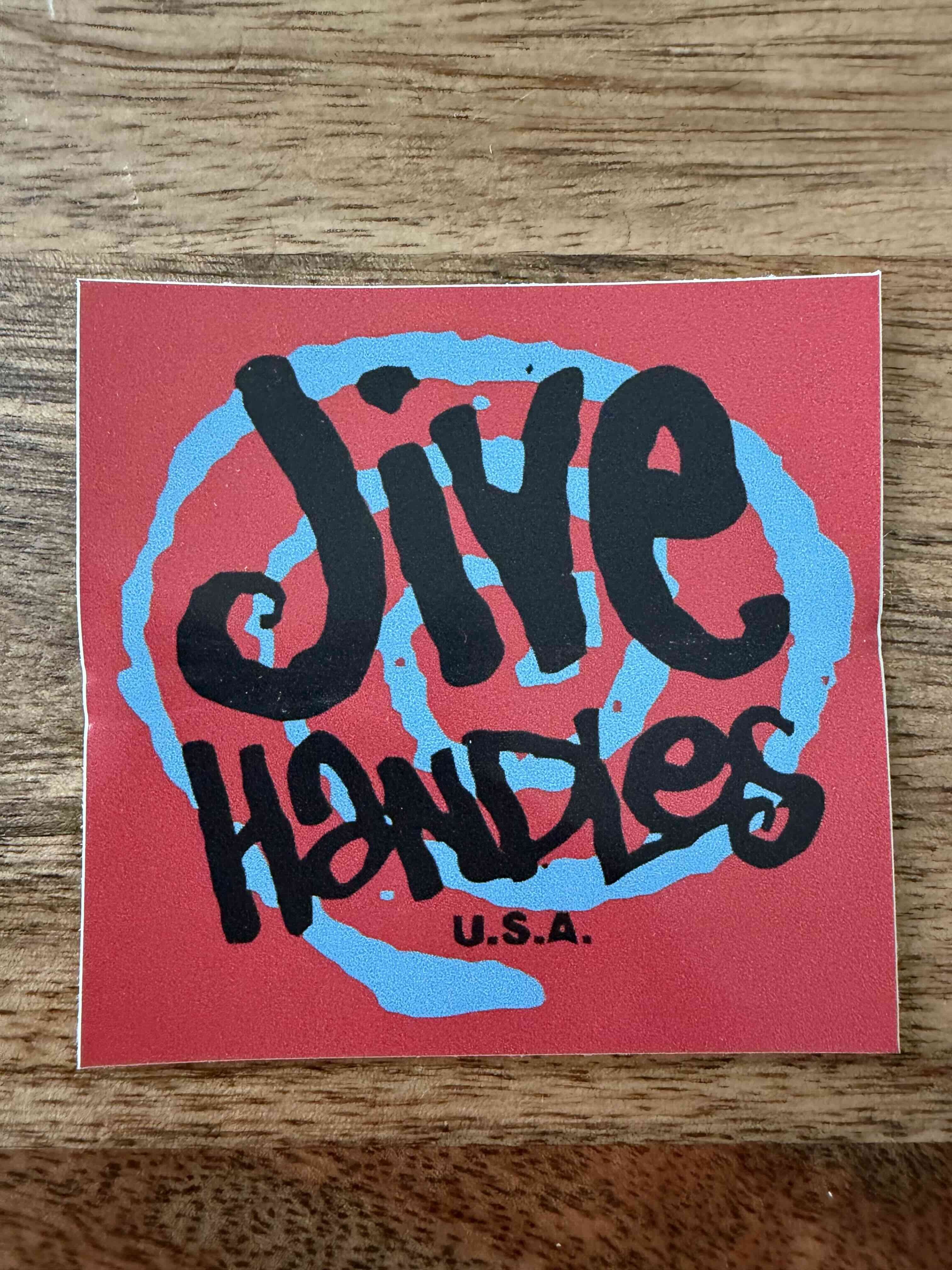 Jive Handles - Swirl logo in red / blue / black